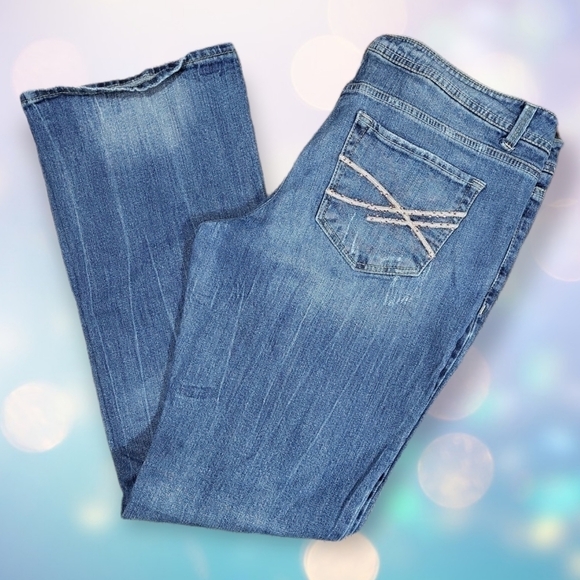 Areopostale Women's Chelsea Bootcut Mid-rise Jeans Size 13/14 - Picture 1 of 7